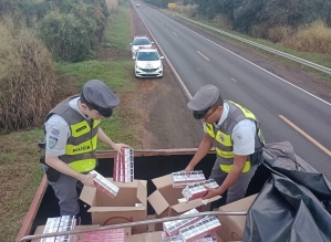 Polícia Rodoviária apreende cigarros contrabandeados em São Manuel