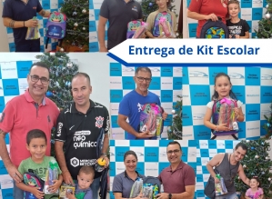 Comerciários retiram Kit Escolar Infantil