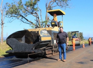 Obras para recapeamento da Estrada da Ponte Alta são iniciadas
