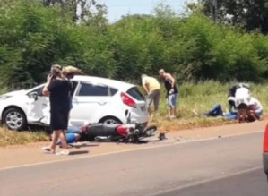 Homem morre após batida entre carro e moto em rodovia de Boituva