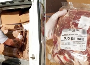 Dupla é presa no interior de SP com meia tonelada de carne contrabandeada da Argentina