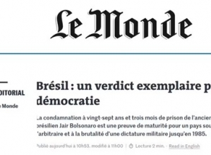 Jornal francês Le Monde diz que julgamento de Bolsonaro é “um veredicto exemplar para a democracia”