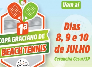 1ª Copa Graciano de Beach Tennis será realizada em Cerqueira César