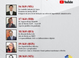 Semana Jurídica Eduvale 2021 será transmitida no YouTube