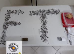 Polícia Militar prende traficante com mais de 280 porções de drogas em Avaré