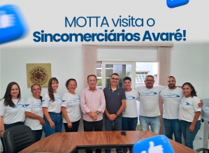 Sincomerciários de Avaré recebe a visita de Luiz Carlos Motta