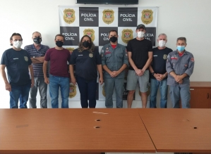 Policiais Civis de Taquarituba passam por Treinamento de Brigada de incêndio