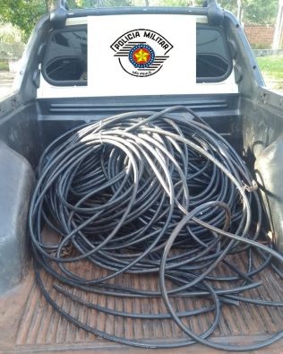 Região: Após denúncia, polícia elucida furto de 300 metros de fios elétricos de cobre