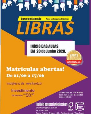 FREA está com inscrições abertas para o curso de “Libras”