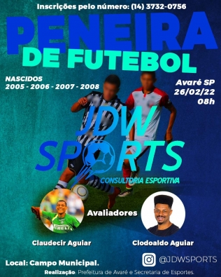 Campo Municipal recebe Peneira de Futebol neste sábado, 26 de fevereiro