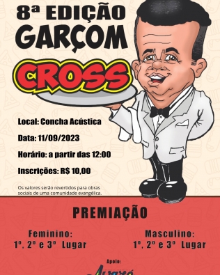 Concha Acústica é palco do 8º Garçom Cross na segunda, 11 de setembro