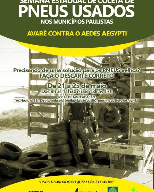 Avaré: Começa na segunda-feira semana de coleta de pneus usados